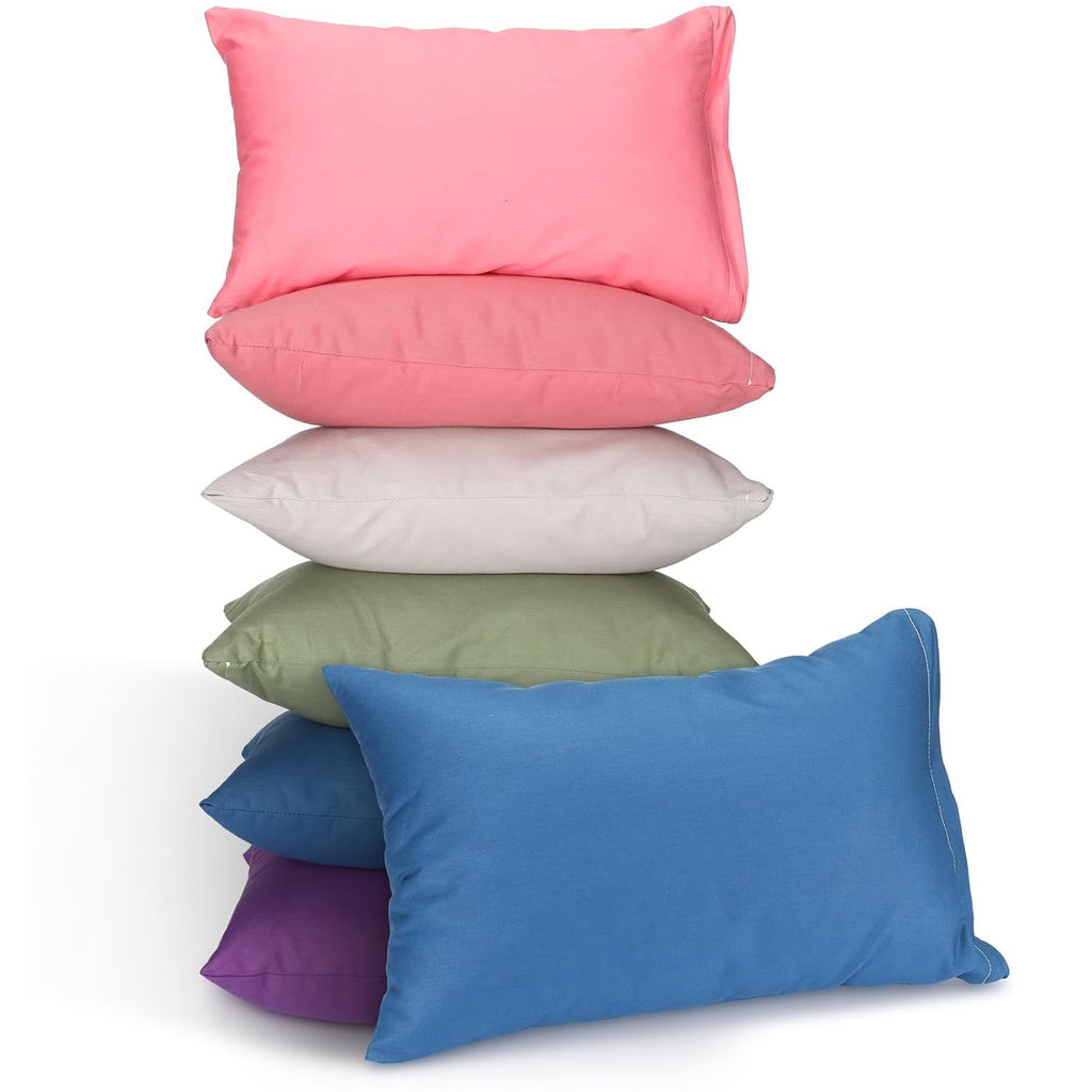 Kigley 6 Pack Mini Pillows for Daycare 9.1 x 13.8'' Small Travel Pillow Bulk Soft Breathable Cotton Pillow for Nap Travel Pet Neck Lumbar…