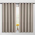 Yakamok Blackout Curtains Room Darkening Thermal Insulated Window Panels, Solid Grommet Top Drapes for Bedroom/Living Room(62Wx63L…