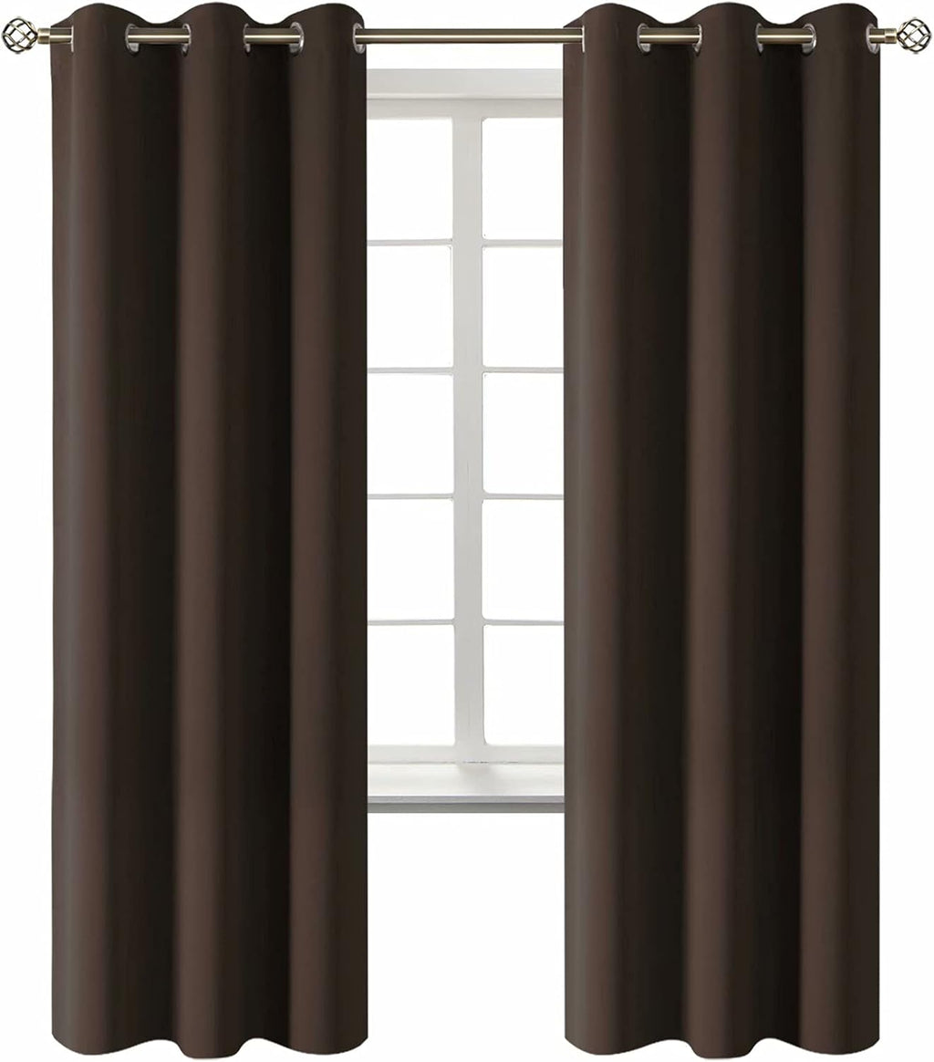 BGment Blackout Curtains for Living Room - Grommet Thermal Insulated Room Darkening Curtains for Bedroom, 2 Panels of 42 x 72 Inch, Brown 7…