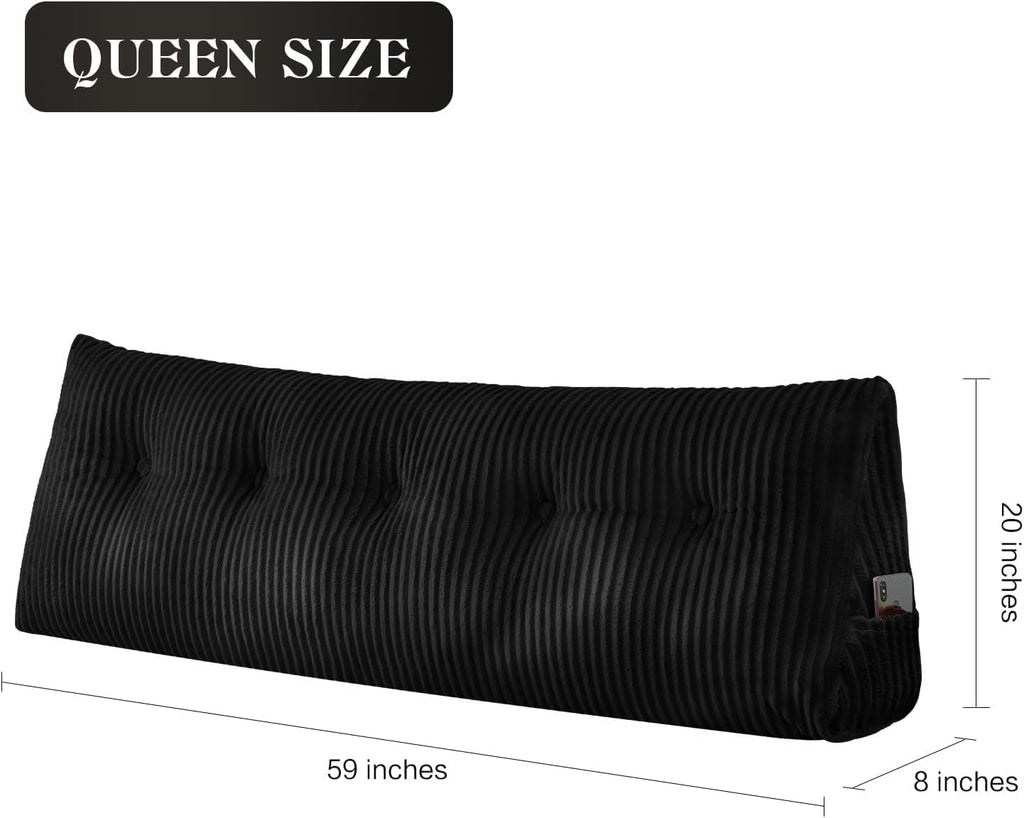 Sliguy Large Headboard Pillow, Headboard Wedge Pillow Bed Rest Reading Pillow Bolster Triangular for Sitting in Bed-Backrest Positioning Su…
