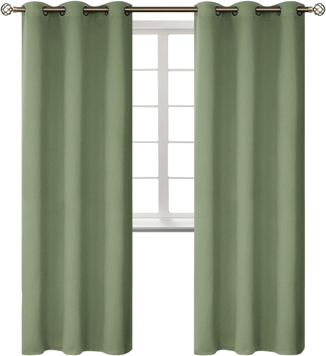 BGment Room Darkening Curtains 84 Inches Long - Grommet Thermal Insulated Drapes Window Treatment Curtains for Bedroom, 2 Panels, 42 x 84 I…
