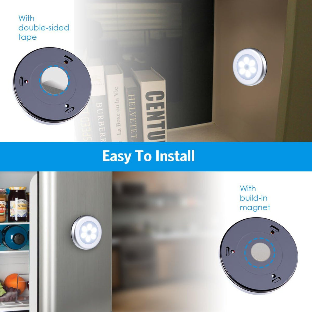 AMIR Upgraded 3.15” Motion Sensor Light, Cordless Battery-Powered LED Night Light, Stick-Anywhere Closet Lights Stair Lights, Safe Lights…