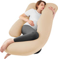 Sasttie Pregnancy Pillows for Sleeping, Jumbo U Shaped Cooling Full Body Pillow with Removable Cover, Pregnant Women Must Haves, Maternity…
