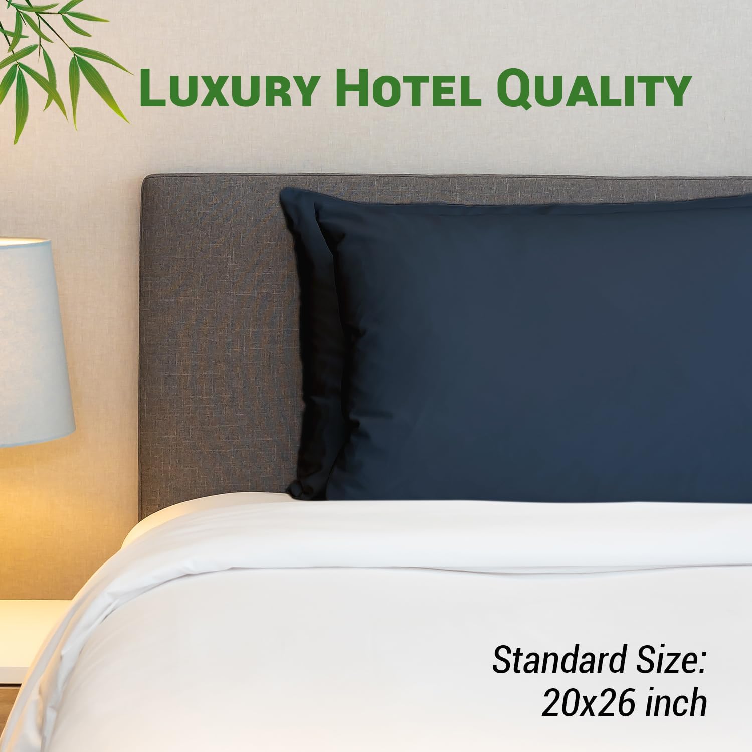 Gogreen Bamboo Rayon Waterproof Pillow Protector, Breathable Pillow Cover, Cooling Pillow Case Protector with Zipper, Super Soft Pillow Cas…