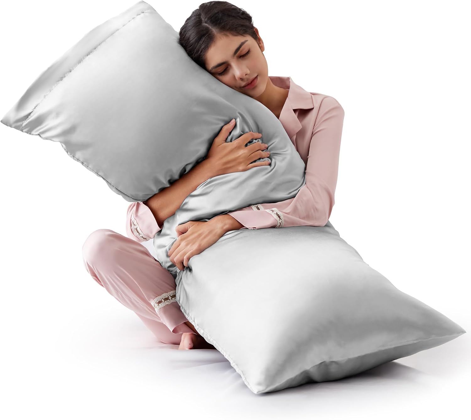 Lovescabin Love's cabin Satin Body Pillowcase 20x54, Cooling Pillow Cover for Hair and Skin, Silky Smooth with Envelope Closure, Similar to…