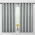 Yakamok Blackout Curtains Room Darkening Thermal Insulated Window Panels, Solid Grommet Top Drapes for Bedroom/Living Room(62Wx63L, Light…