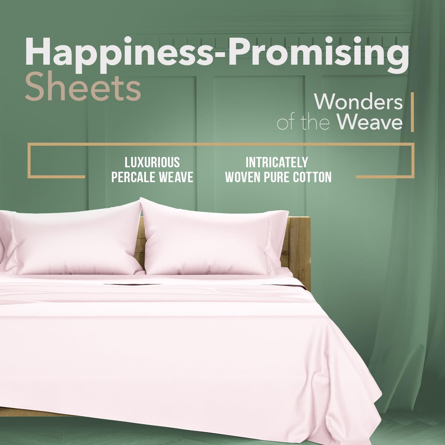 TEXAS LINEN CO. 100% Organic Cotton Standard Pillow Cases Set of 2 - Soft Hotel Quality Queen/Standard Pillow Cases, Authentic GOTS…