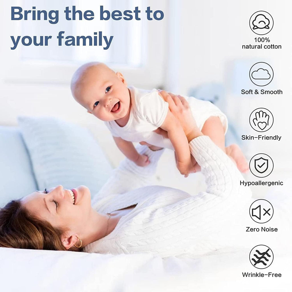 Komfit Queen Pillow Cases 100% Egyptian Cotton 20x30 Inches Pack of 2 Pillowcases with Envelope Closure Super Soft Hotel Quality Wrinkle &…