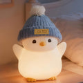 FAMIDUO-BrightenYourLife FAMIDUO Penguin Night Light for Kids, Adorable Penguin Lamp with Hat, Food Grade Silicone Nursery Nightlight, Rech…