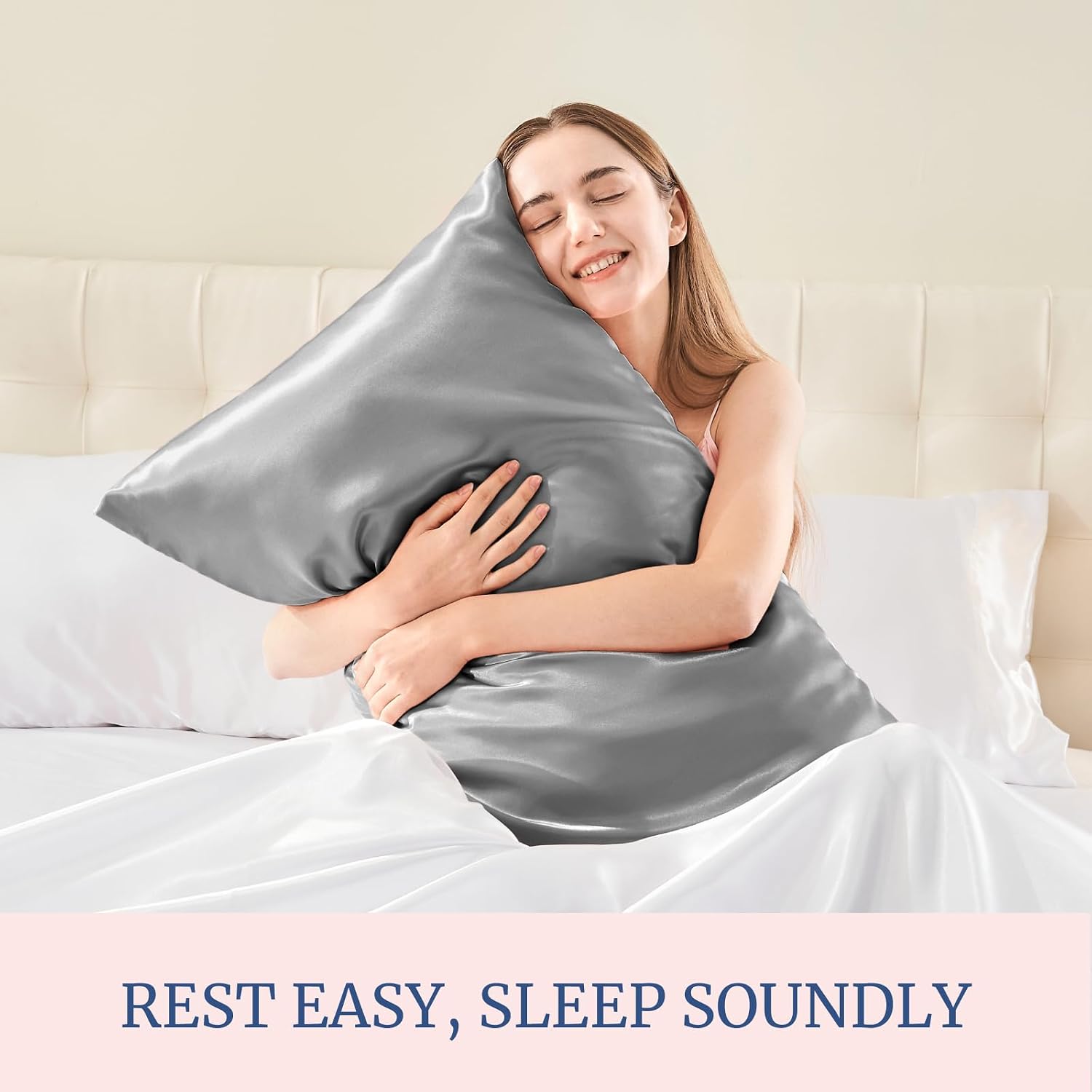 Bedelite Satin Pillowcase for Hair and Skin, Super Soft Similar to Silk Pillow Cases 4 Pack with Envelope Closure, Cooling Pillowcases for…