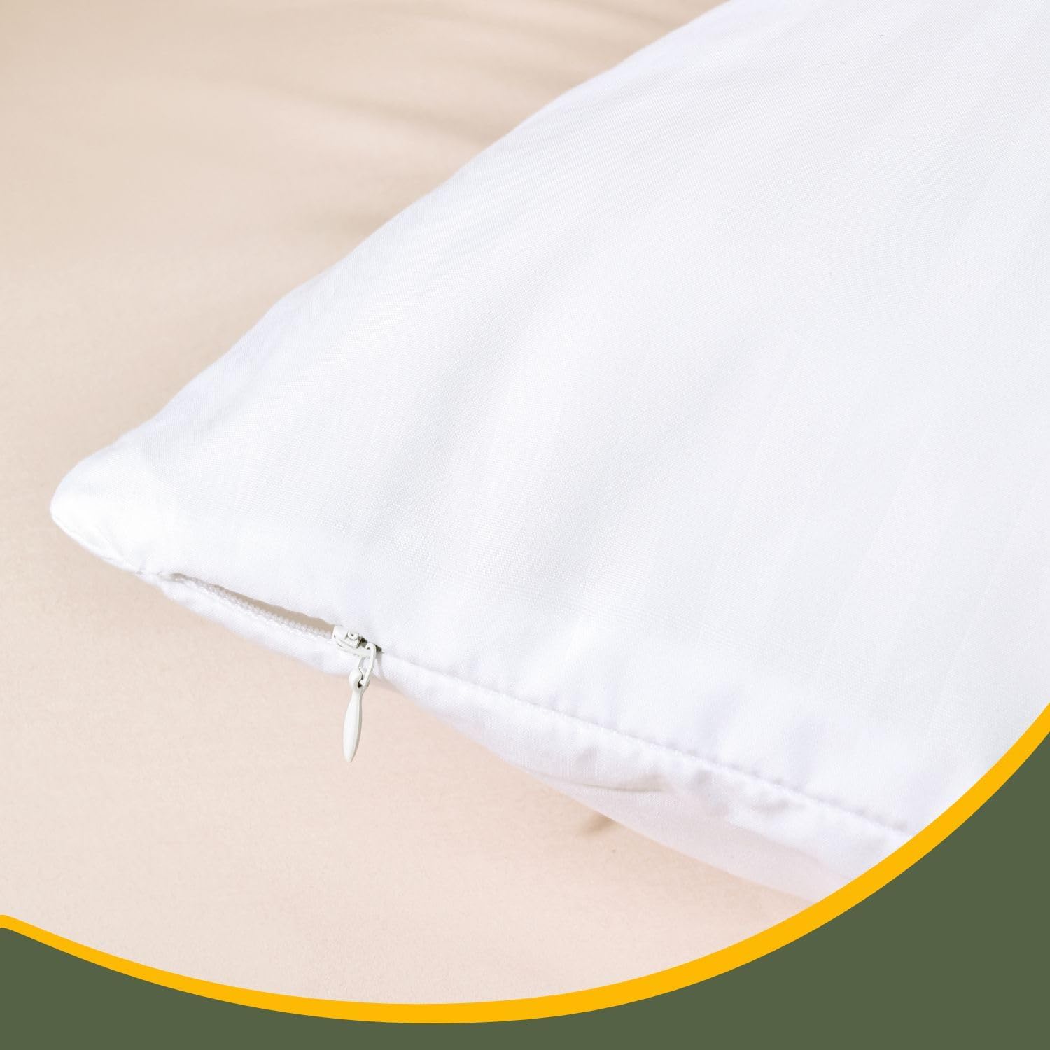 4 Pack Queen Size Pillow Protectors with Zipper, Luxury Hotel Quality Pillow Cases Covers, Soft, Breathable, Machine Washable, 20x 30 Inches