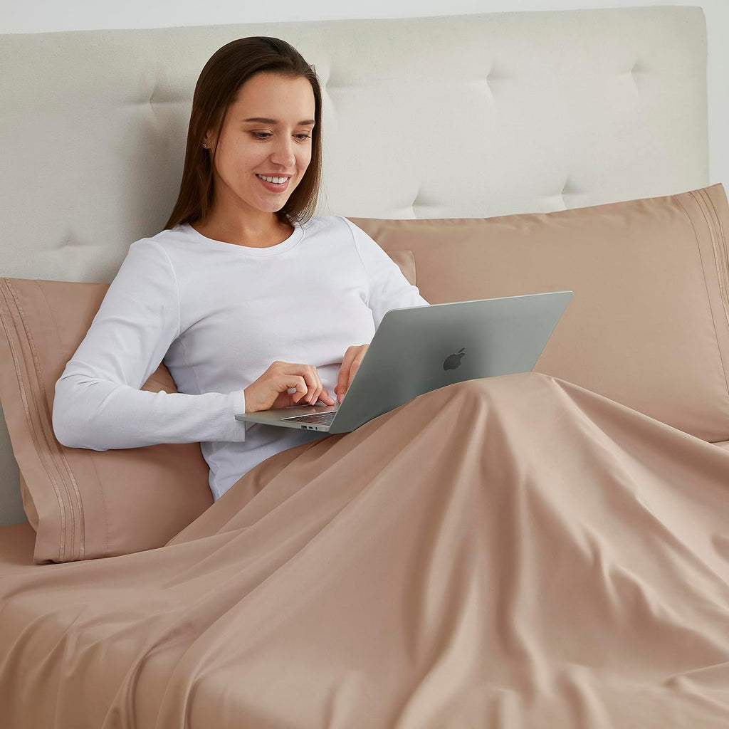 Nestl Taupe Pillow Cases Size Set of 2, Soft Pillow Case, 1800 Microfiber Pillow Cases 2, Pillowcases, Envelope Closure Pillowcase, Pillow…