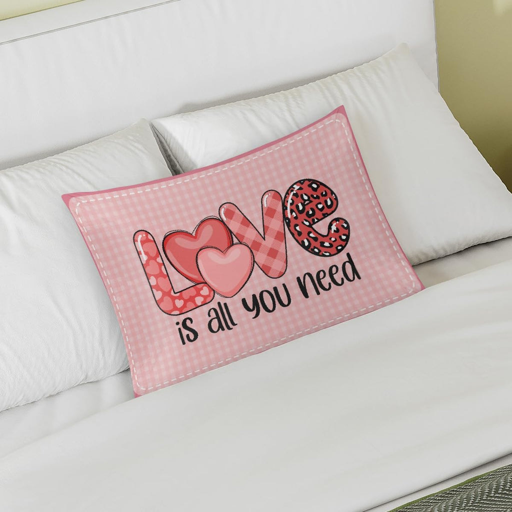 Valentine Pink Heart Satin Silk Pillowcase for Hair & Skin Pillow Cases Standard Size Soft Silk Pillow Case with Envelope Closure Satin…