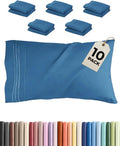 King Pillow Cases Set of 10 - Ultra Soft Hotel Quality Pillowcase Covers - Comfy, Cozy & Wrinkle Free - Shrink, Stain & Fade Resistant…