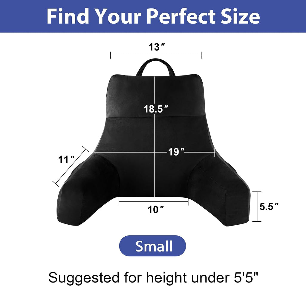 Ipynbap Back Pillow for Bed Sitting up, Reading Pillow for Sitting in Bed Adult, Back Support Pillow, Memory Foam Sit up Lounge Backrest Pi…