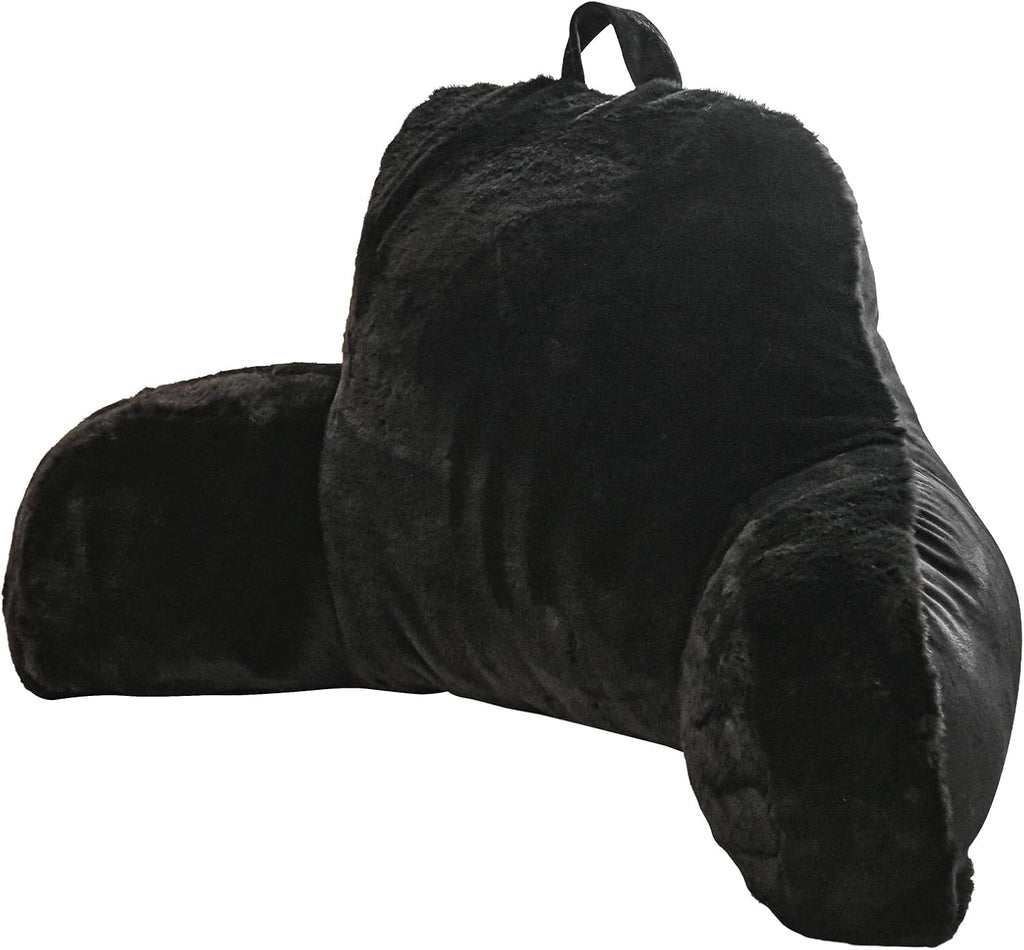 Aimuan Reading Pillow Bed Rest Pillow with Arms Rabbit Fur Cushion for Adults Teens Incline Rest Sitting up & Sleeping Snoring Pillow…