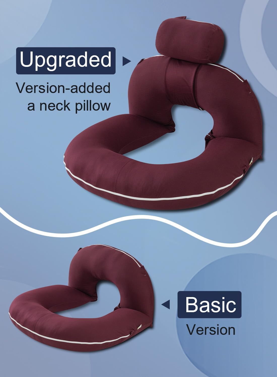 Insen Reading Pillow, Back Pillow for Sitting in Bed for Reading, Nurse & Relax, Reading Pillow for Adults, Moms & Kids, Sit Up Pillow for…