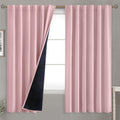 BGment Full Blackout Curtains with Thermal Insulation Liner Curtains 63 Inches Long, Rod Pocket and Back Tab Double Layer Room Darkening…
