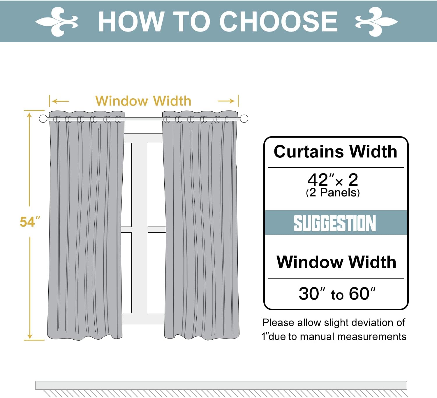 ChrisDowa 100% Blackout Curtains for Bedroom with Black Liner, 2 Thick Layers Total Blackout Thermal Insulated Grommet Small Window Curtain…