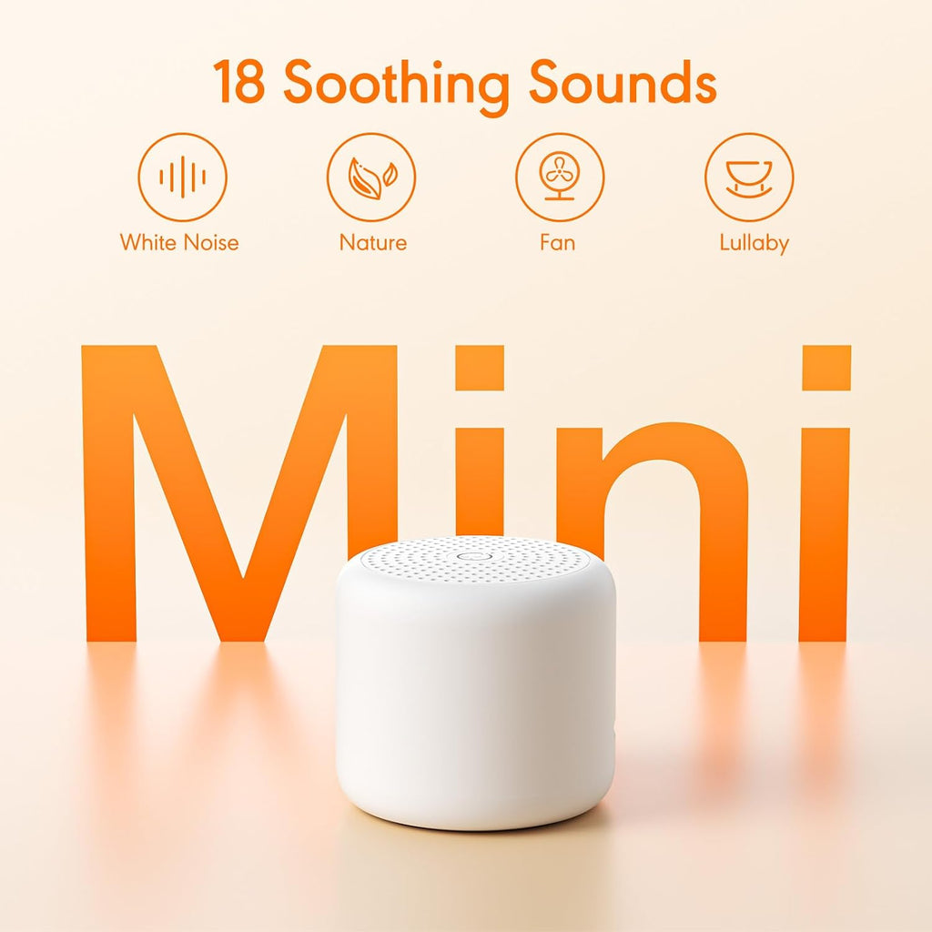 White Noise Sound Machine, Portable White Noise Machine for Sleeping with 18 Soothing Sounds, Timer & Memory Function, for Baby Adults…