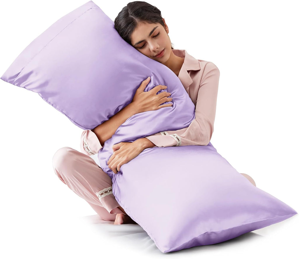 Lovescabin Love's cabin Satin Body Pillowcase 20x54, Cooling Pillow Cover for Hair and Skin, Silky Smooth with Envelope Closure, Similar to…