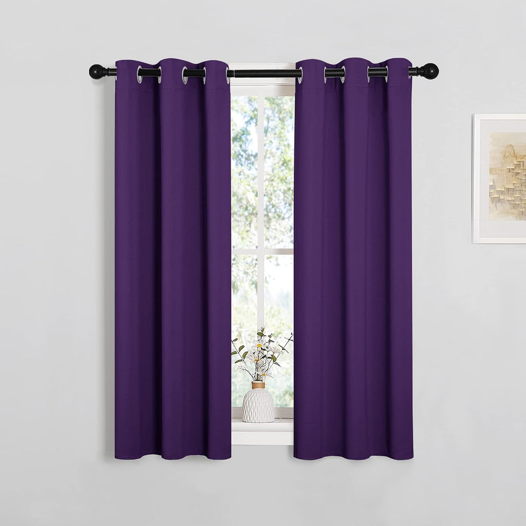 NICETOWN Thermal Insulated Blackout Draperies Curtains, Triple Weave Home Decoration Solid Ring Top Blackout Drape Panels for Bedroom…