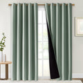 Nicetown 100% Blackout Window Curtain Panels, Cold and Full Light Blocking Drapes with Black Liner for Nursery, 84" Drop Thermal Insulated…