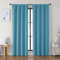 Simplebrand Ava Turquoise Blackout Curtains for Bedroom 84 Inch Length 2 Panels Set, Solid Thermal Insulated Privacy Nursery Window Treatme…