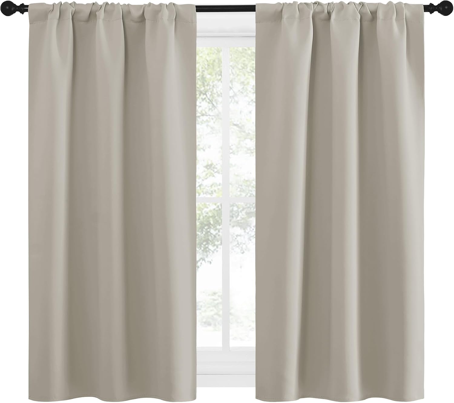 Nicetown Blackout Curtains for Living Curtains, Room Darkening Window Curtain Panels, easy maintenance Solid Thermal Insulated…