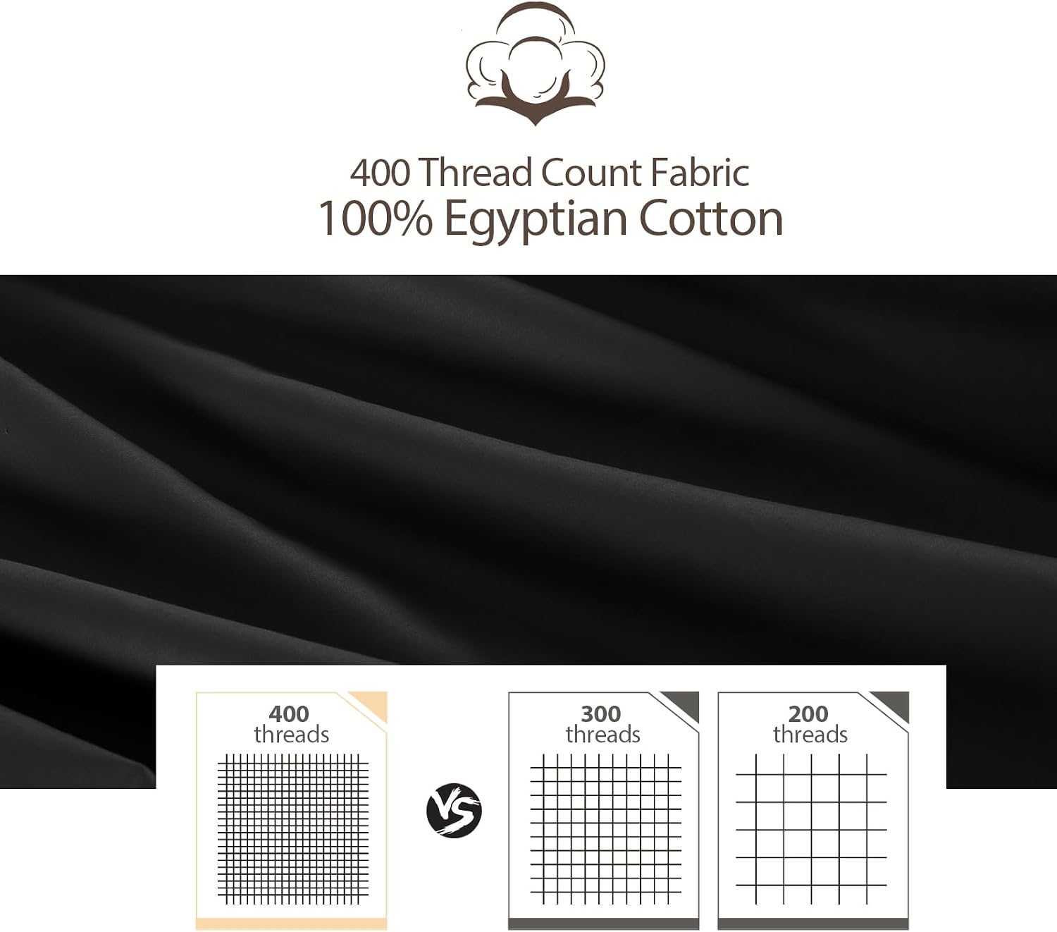 ShunjieHome 100% Egyptian Cotton Standard Pillow Protectors Set of 4, 400 Thread Count Sateen Weave Cooling Pillowcase, easy maintenance…