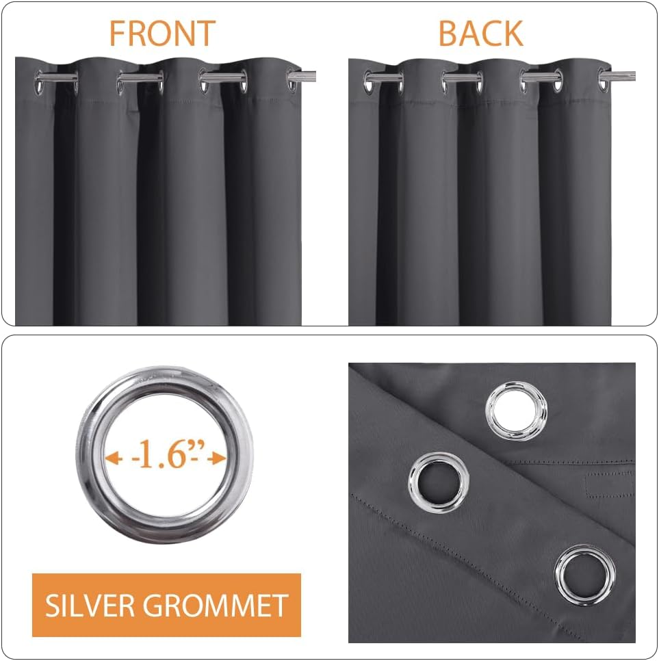 Rybhome RYB HOME Soundproof Curtains Blackout - 3 Layers Light Block Noise Cancelling Thermal Insulated Curtains for Living Room Bedroom Ro…