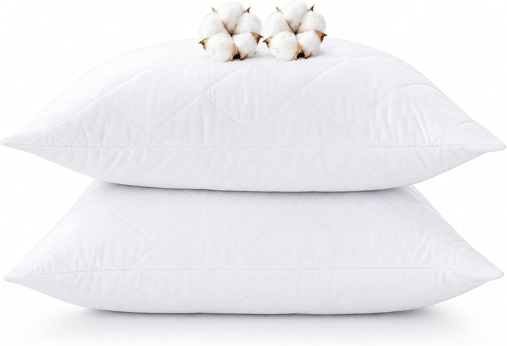 CoolShields Premium 100% Cotton Waterproof Pillow Protectors with Zipper, Breathable & Noiseless, Hypoallergenic Soft Skin-Friendly…