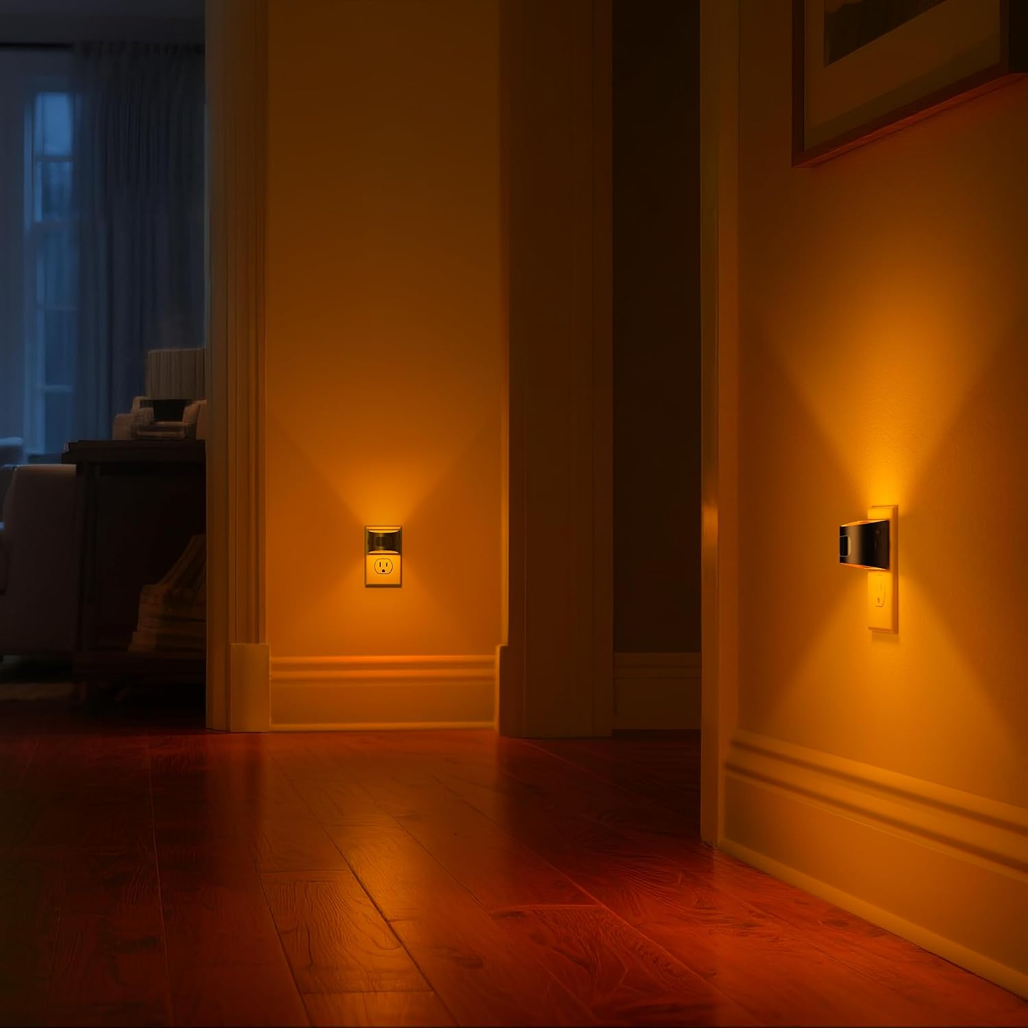 DORESshop LED Night Light[2 Pack], Night Lights Plug into Wall, 3 Mode Plug in Night Light with Motion Sensor, Dusk to Dawn Sensor…