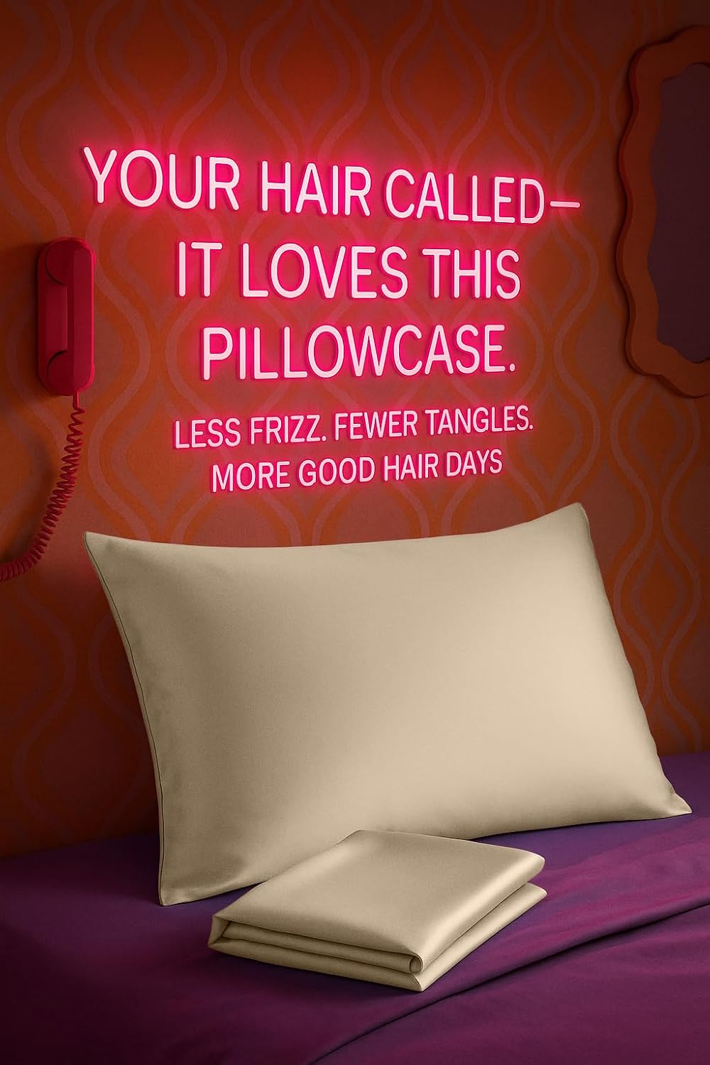 Blissford Satin Pillowcase with Zipper, for Hair and fabric comfort, Feels Soft and Cool Like a Silk Pillowcase, Satin Pillow Cases 2…