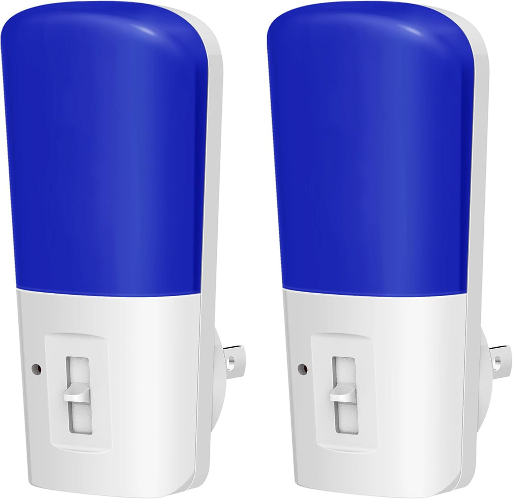L LOHAS LED Blue Night Light Plug in, Dimmable Decorative Wall Blue Light LED Night Lights with Dusk to Dawn Sensor, Adjustable…