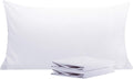 Ntbay King Pillowcase Set - 2 Pack Brushed Microfiber 20x40 Pillowcases - Soft, Wrinkle-Free, Fade-Resistant, Stain-Resistant, White Pillow…