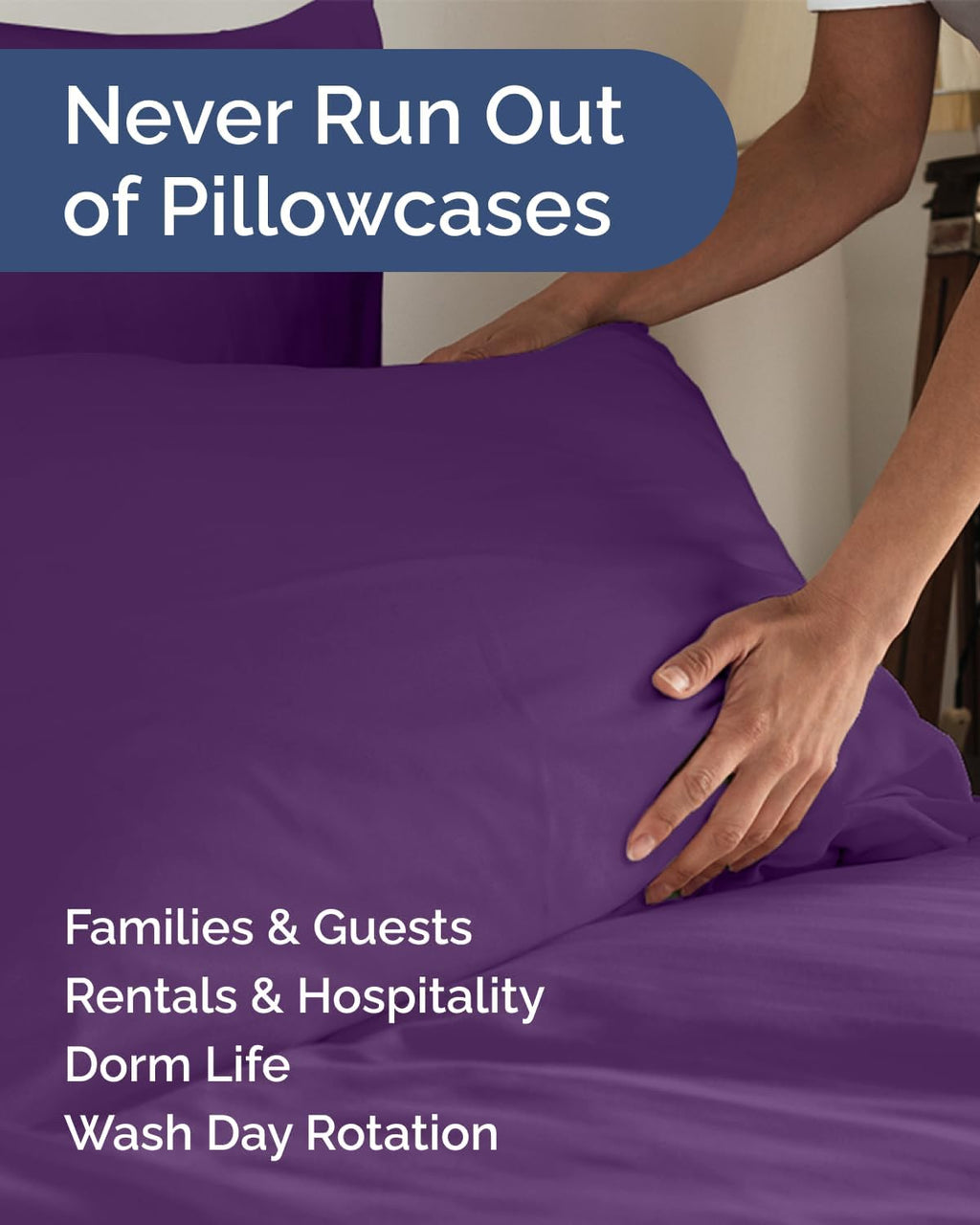 King Standard Pillow Cases Set of 8 - Ultra Soft Hotel Quality Pillowcase Covers - Comfy & Wrinkle Free - Shrink & Fade Resistant…