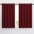 NICETOWN Blackout Draperies Curtain Panels - Thermal Insulated Solid Grommet Blackout Curtains/Panels/Drapes for Living Room(Burgundy…