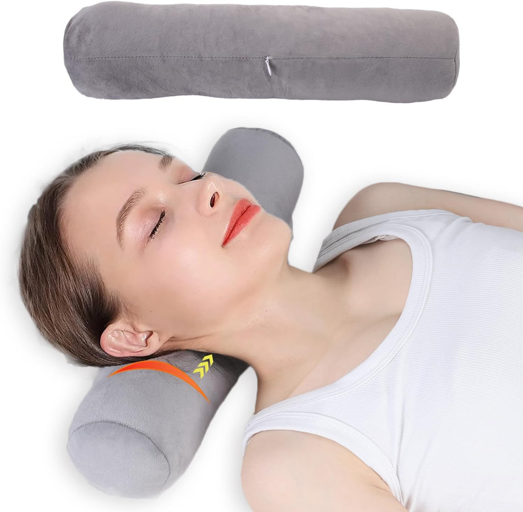 AntiCellulite everyday comfort Cervical Neck Roll, Comfortable and Highly Resilient Bolster Pillows, Round Neck Pillows Support for…