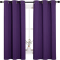 NICETOWN Triple Weave Home Decoration Thermal Insulated Solid Ring Top Blackout Curtains/Drapes for Bedroom(Set of 2, 42 x 63 Inch, Royal…