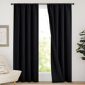 Nicetown Cold Reducing Thermal Curtains, Full Blackout Curtains 84 Inches Long for Dining Room, Soundproof Window Treatment Drapes for Hall…