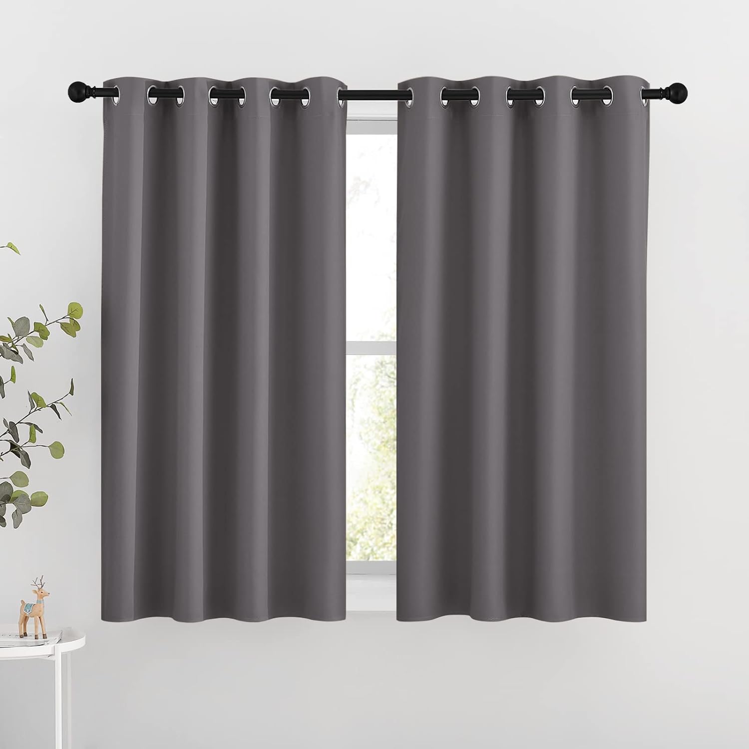Nicetown Blackout Curtains for Bedroom - Triple Weave Grommet Top Thermal Insulated Window Treatment Light Blocking Panels for Kitchen/Kids…