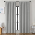 Simplebrand Ava Silver Grey Blackout Curtains for Bedroom 90 Inches Long 2 Panels Set, Solid Privacy Energy Saving Living Room Window …