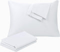 100% Egyptian Cotton Toddler Pillowcases Set of 4, 400 Thread Count Sateen Weave Small Pillow Protectors, Super Soft Breathable Zippered…