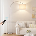 Ambimall Dimmable Arc Floor Lamp with Remote, Color Temperatures and Brightness Adjustable, Arched Floor Lamp with Rotating Head, Over…