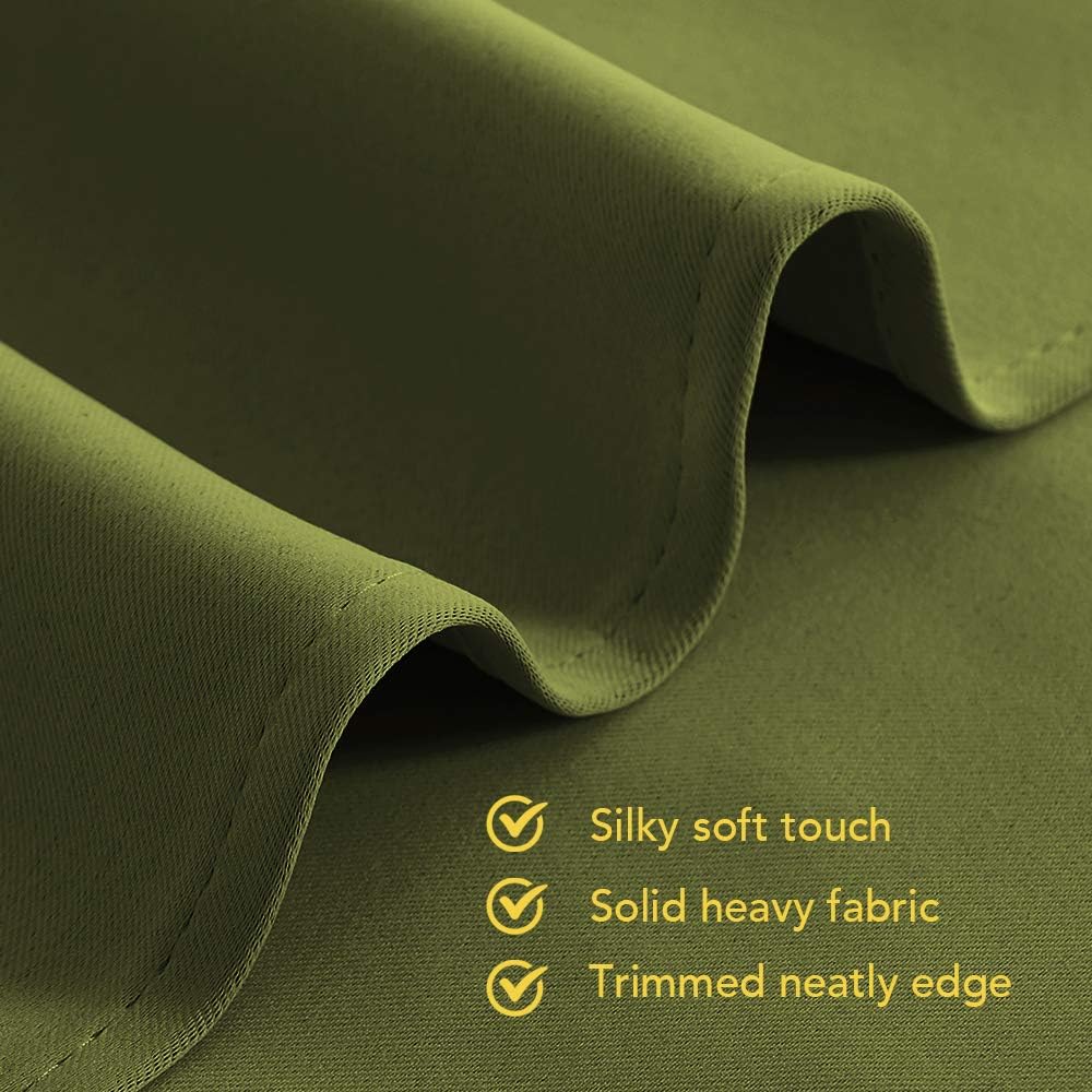 NICETOWN Bedroom Curtain Panels Blackout Draperies, Thermal Insulated Solid Grommet Blackout Drapes for Christmas Decoration (1 Pair, 42…