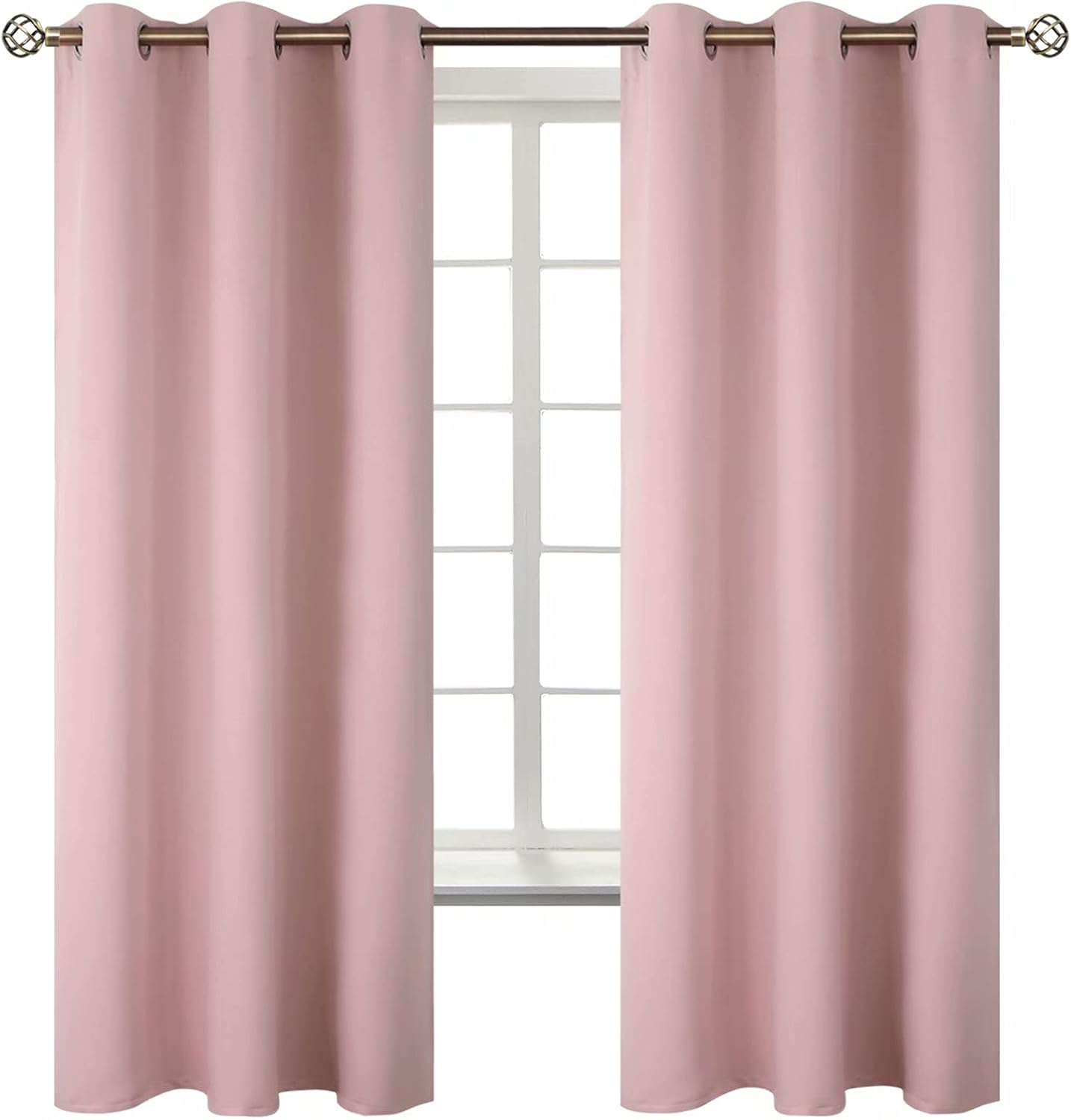 BGment Baby Pink Curtains for Girls Room - Nursery Room Darkening Thermal Insulated Grommet Top Elegant Modern Window Treatment, 2 Panels,…