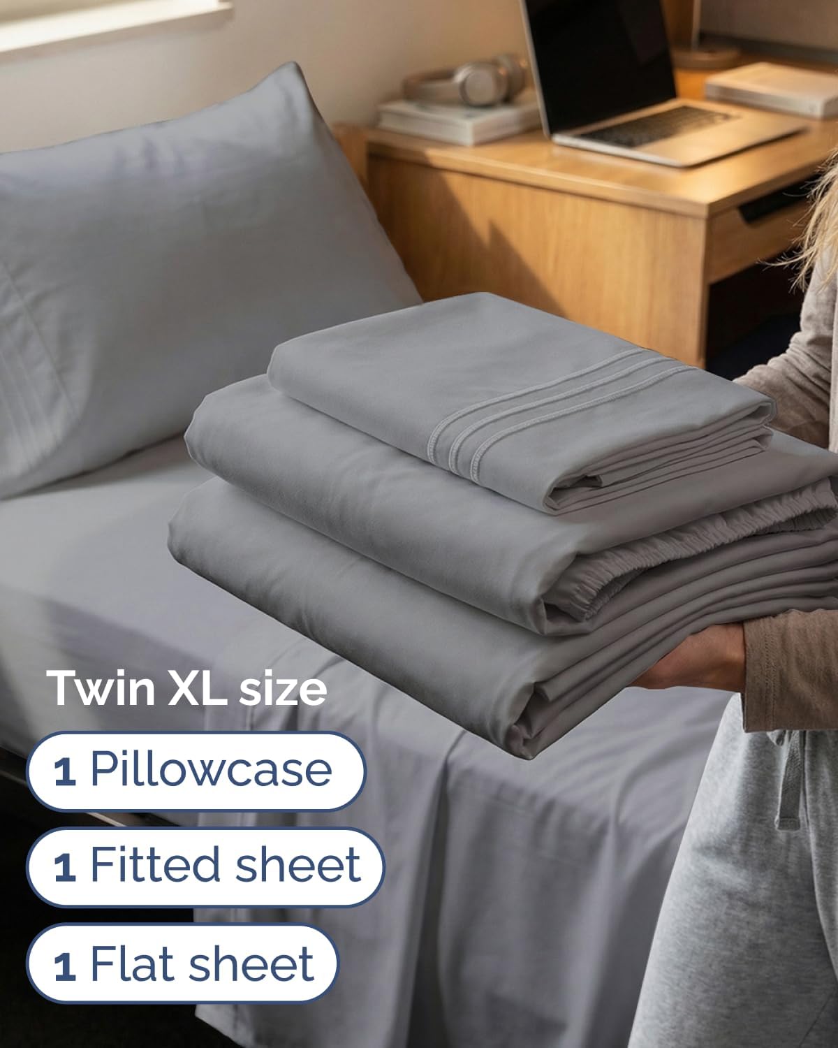 Twin XL Size 3 Piece Sheet Set - Comfy Breathable & Cooling Sheets - Hotel Luxury Bed Sheets for Women & Men - Deep Pockets, Easy-Fit…