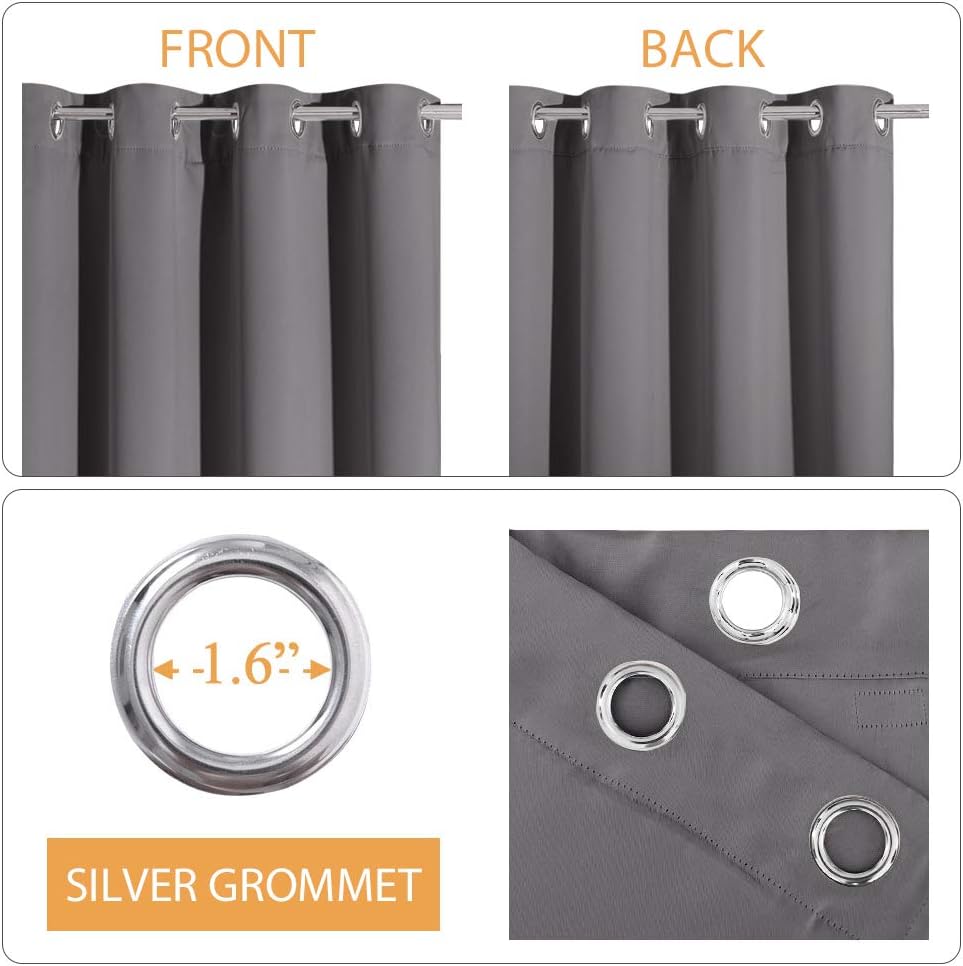 Rybhome RYB HOME 3-in-1 Soundproof - Blackout - Energy Saving Curtains for Bedroom, Soundproof Blanket Curtains for Living Room Boy Nursery…