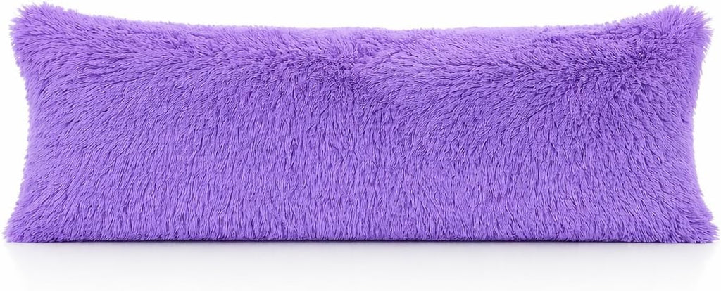 Reafort Luxury Faux Fur Body Pillow Cover 21" x 54", Long Hair PV Plush Body Pillow Case with Hidden Zipper Closure, Ultra Soft Fluffy Deco…